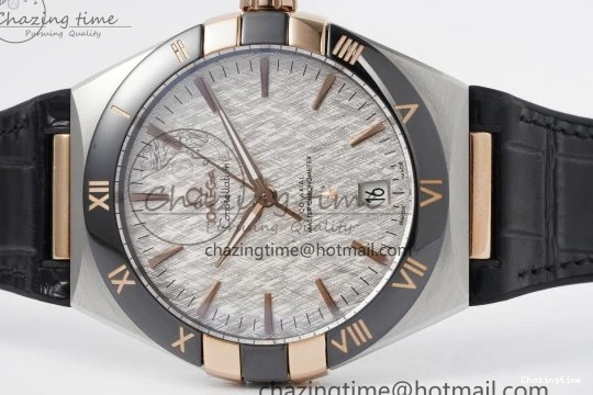 0211 Constellation Black Ceramic SS RG 8F 1:1 Best Edition White Textured Dial on Black Gummy Strap A Sustainable 7804